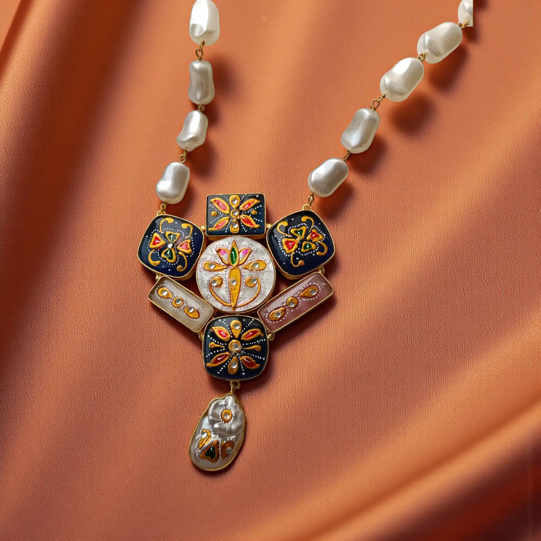 Handcrafted Ayra Blue Necklace Set