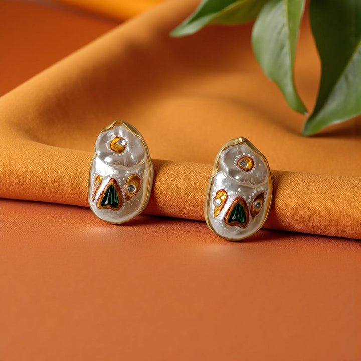 Stylish Festive Wear Navy & Green Necklace Set