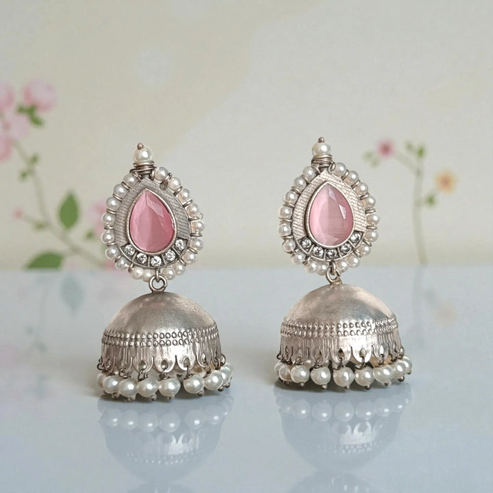 Silver Plated Nusrat Jhumkas