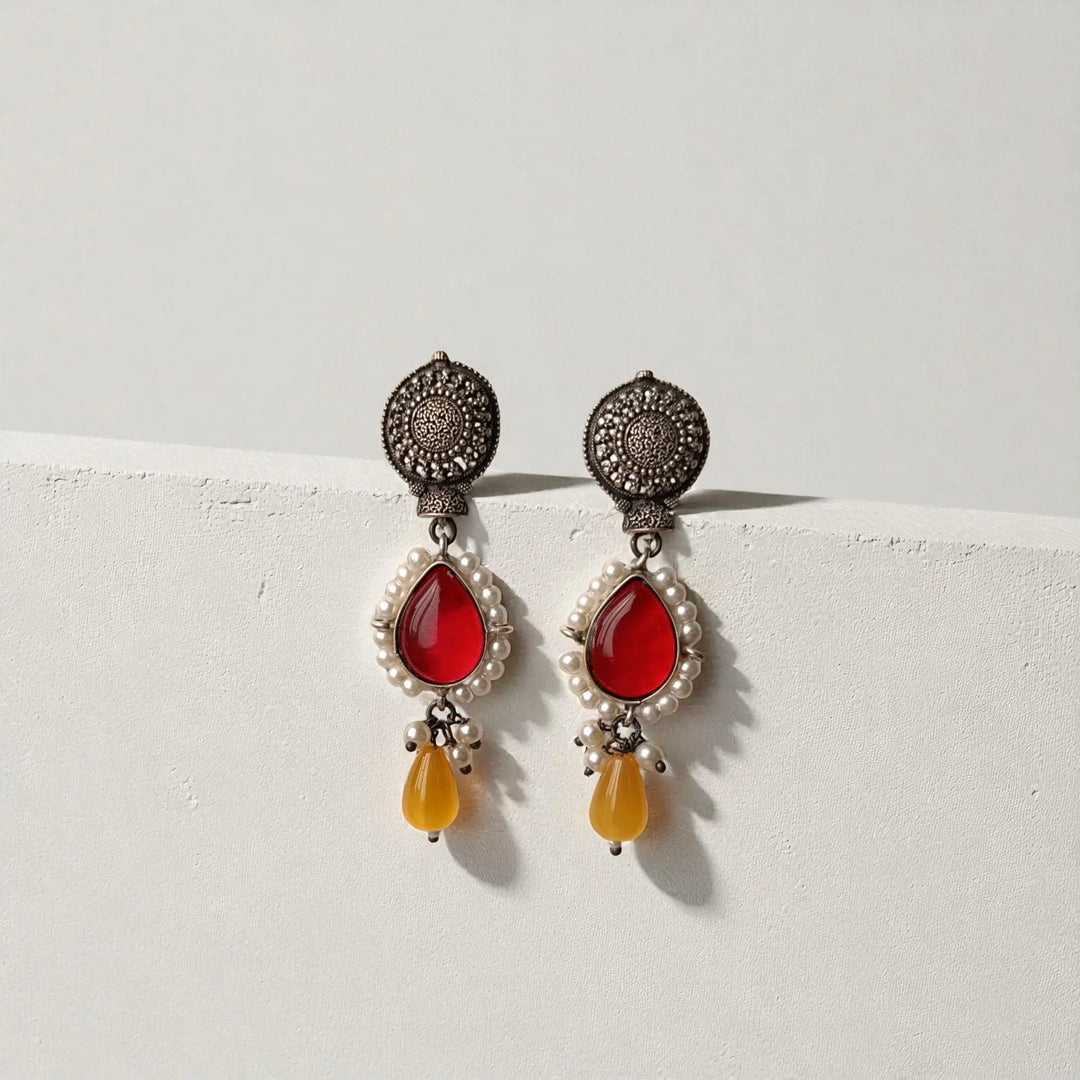 Tanushree Antique Yellow Red Choker Necklace