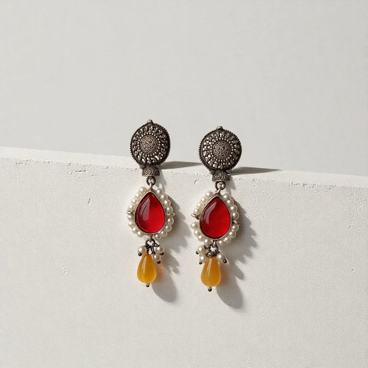 Tanushree Antique Yellow Red Choker Necklace