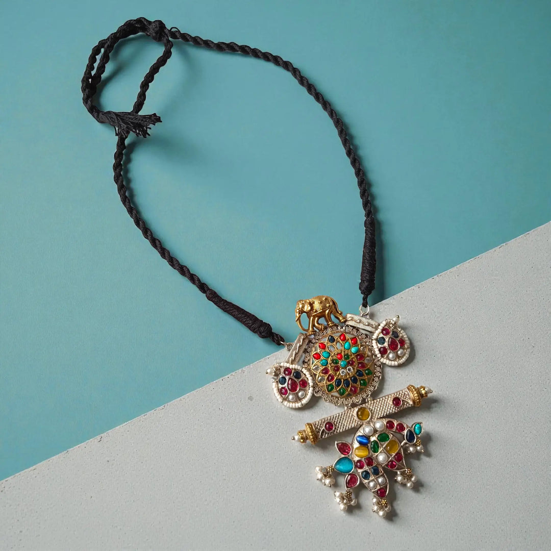 Ethnic Multicolor Tribal Meenakari Necklace