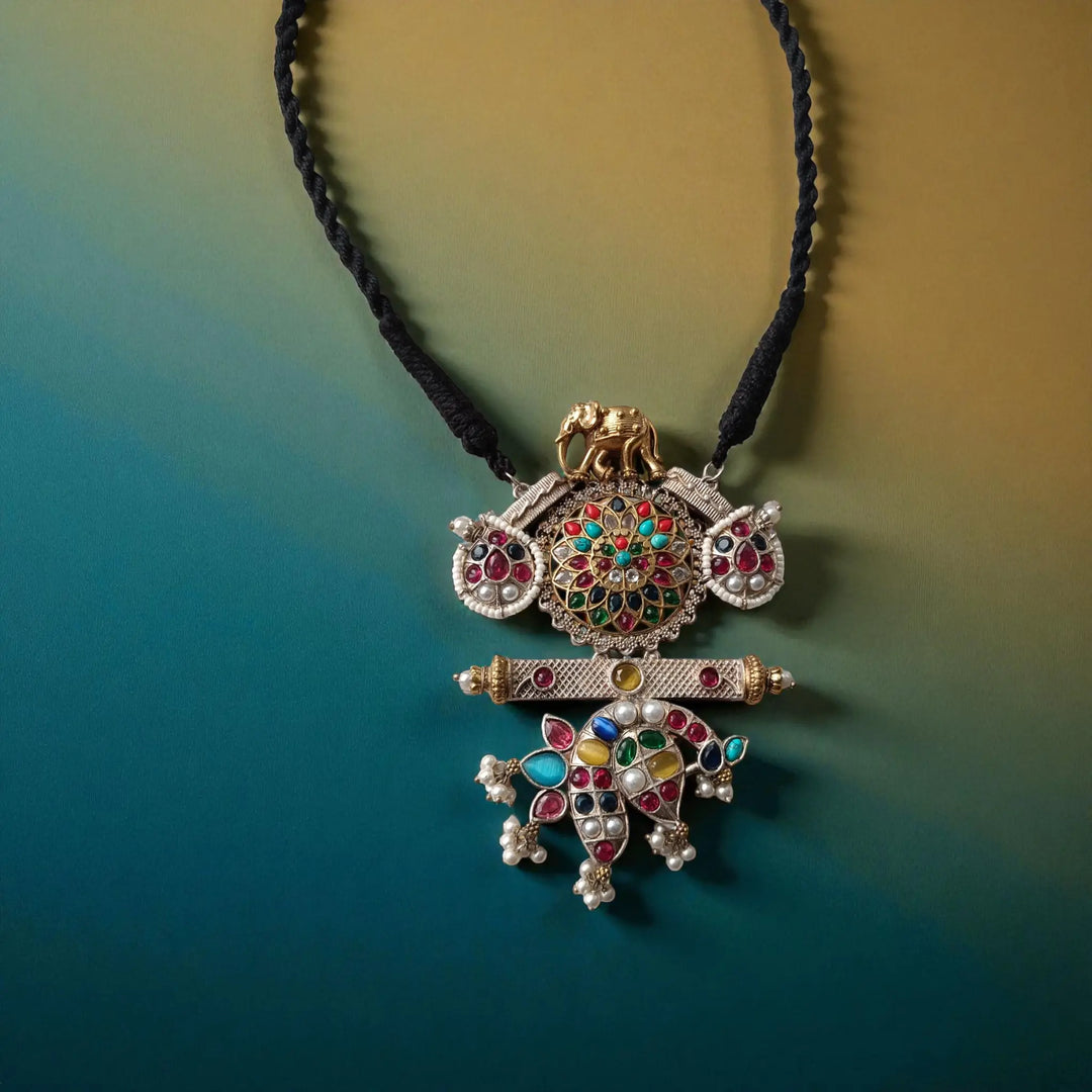 Ethnic Multicolor Tribal Meenakari Necklace