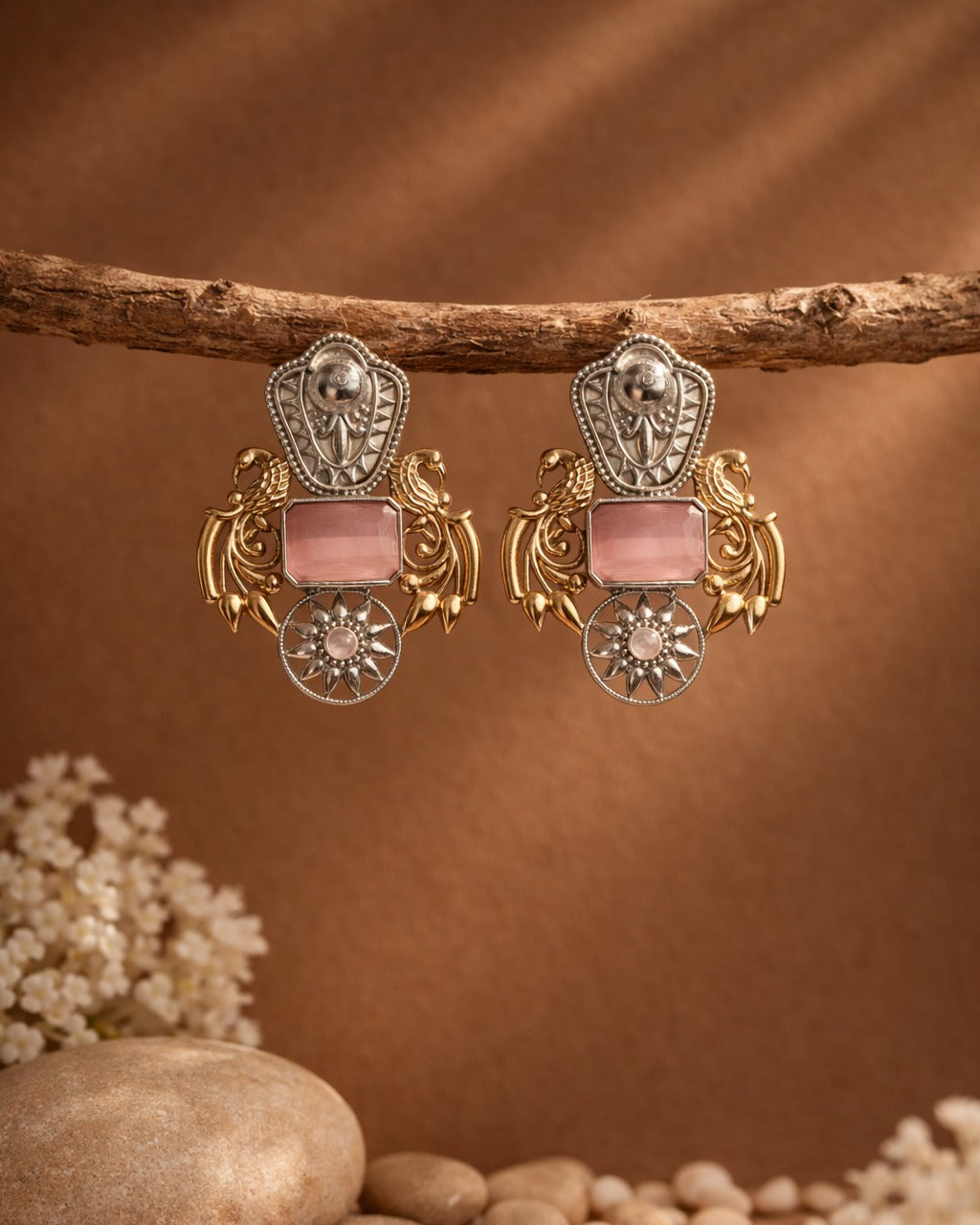 Nilofer Dual Tone Earrings