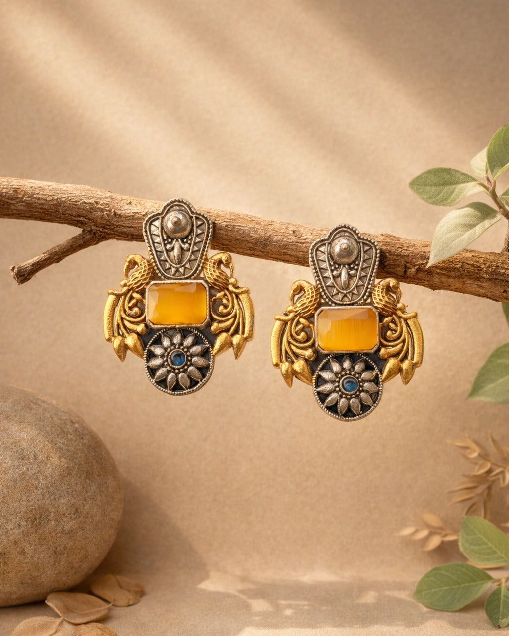 Nilofer Dual Tone Earrings