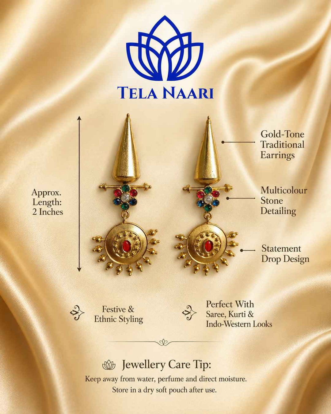 Navdeep Dual Tone Dangler Earrings