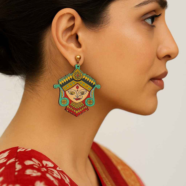 Tela Naari Durga Handmade Earrings - TelaNaari