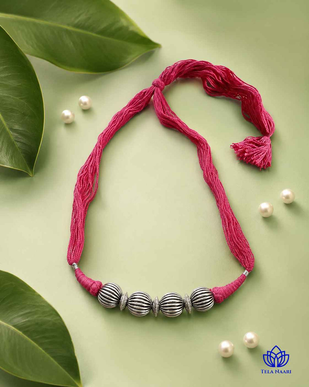 Reni Silver Plated Thread Choker Necklace