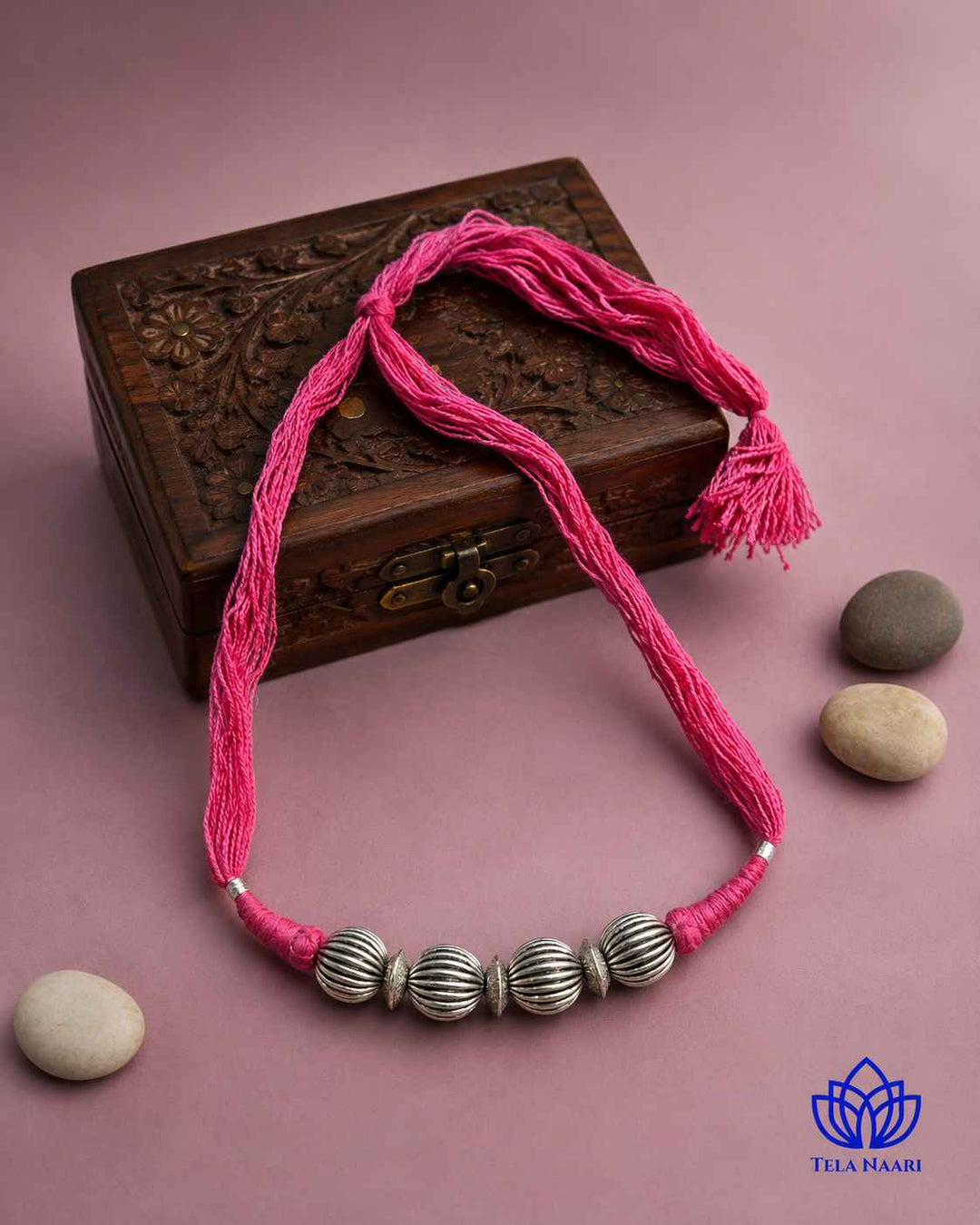 Reni Silver Plated Thread Choker Necklace