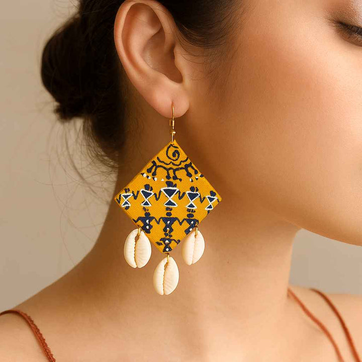 Tela Naari - Hand Painted Chitra Earrings - TelaNaari