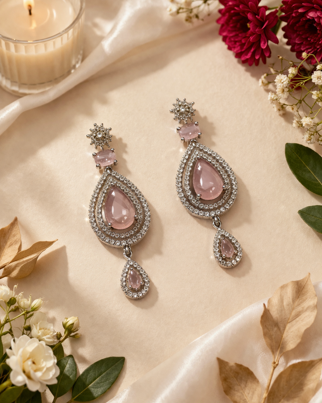 American Diamond Zirconia Layered Necklace Set Mia