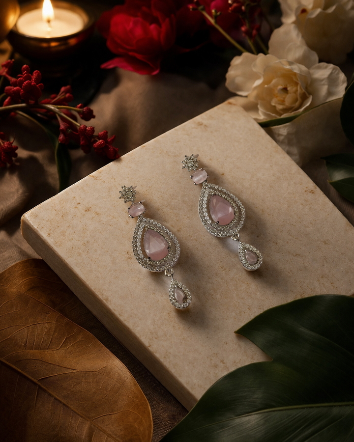 American Diamond Zirconia Layered Necklace Set Mia