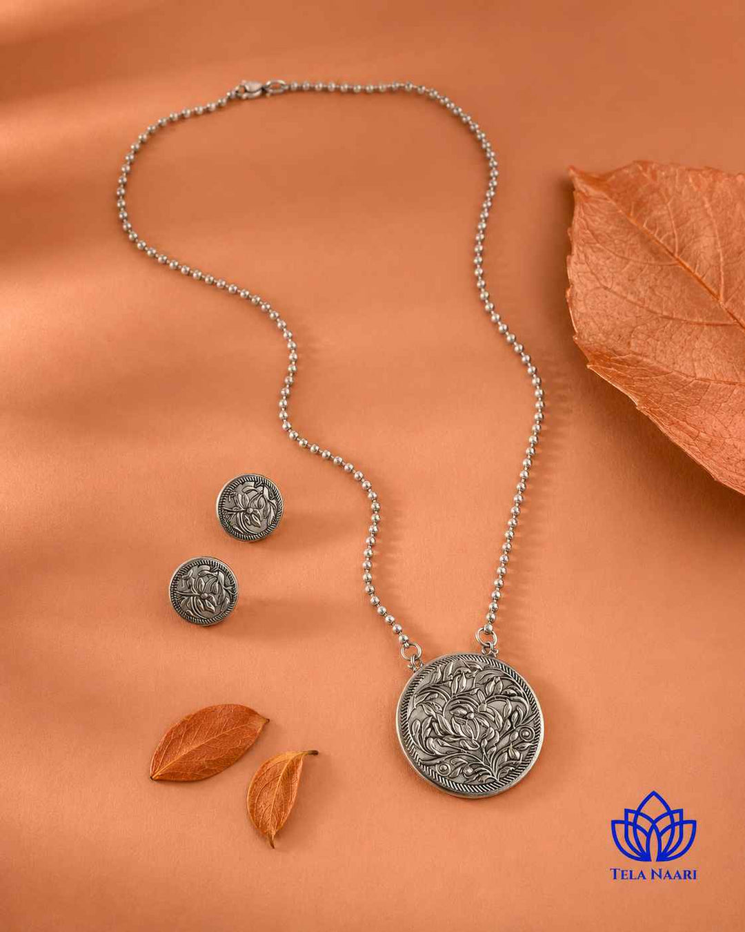 Saujanya Silver Plated Necklace Set
