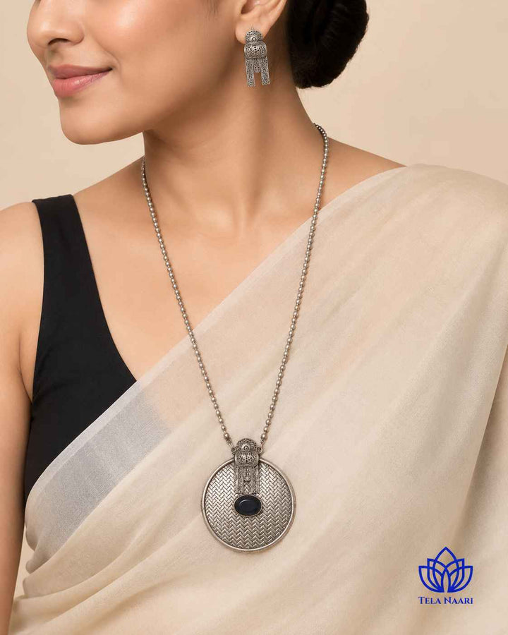Antique Preyal Silver Plated Necklace Set