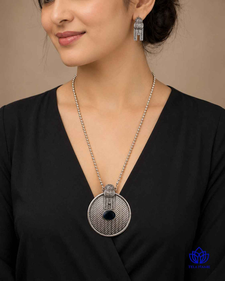 Antique Preyal Silver Plated Necklace Set