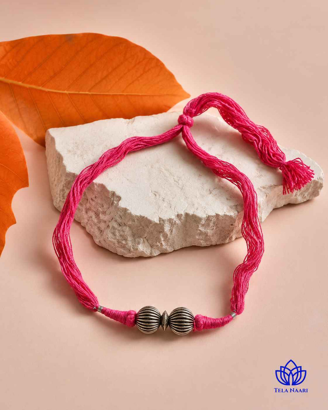 Arpita Silver Plated Thread Necklace Choker