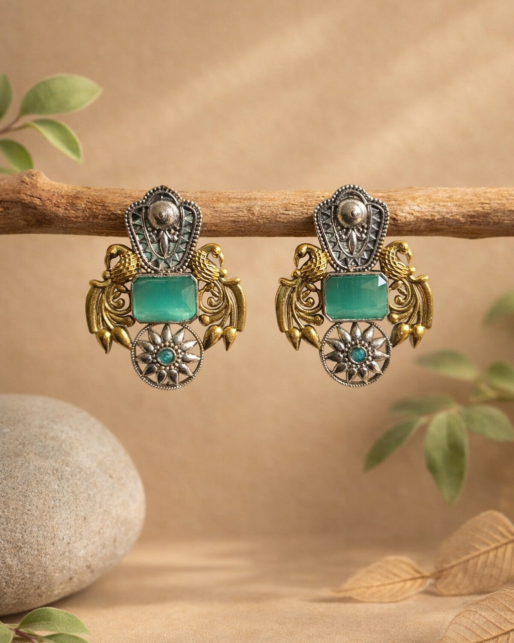Nilofer Dual Tone Earrings