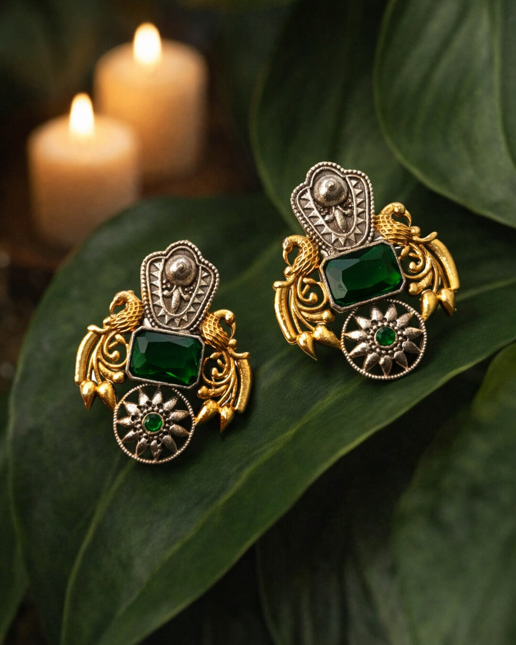 Nilofer Dual Tone Earrings