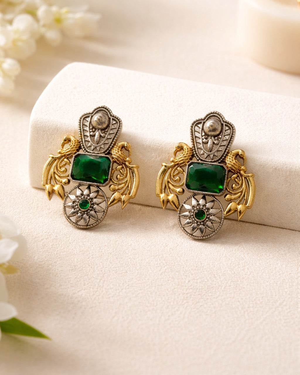 Nilofer Dual Tone Earrings
