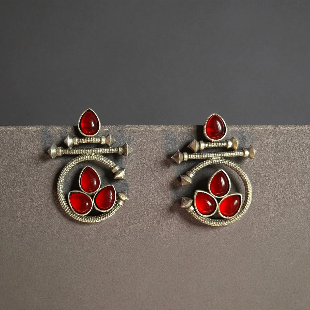 Elegant Neha Silver-Plated Earrings