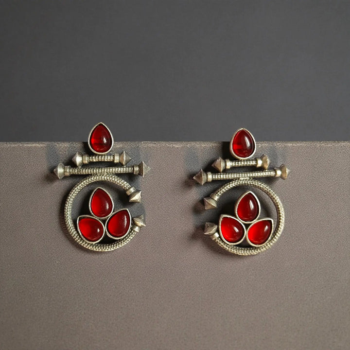 Elegant Neha Silver-Plated Earrings