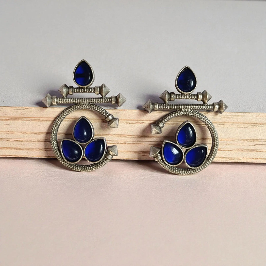 Elegant Neha Silver-Plated Earrings