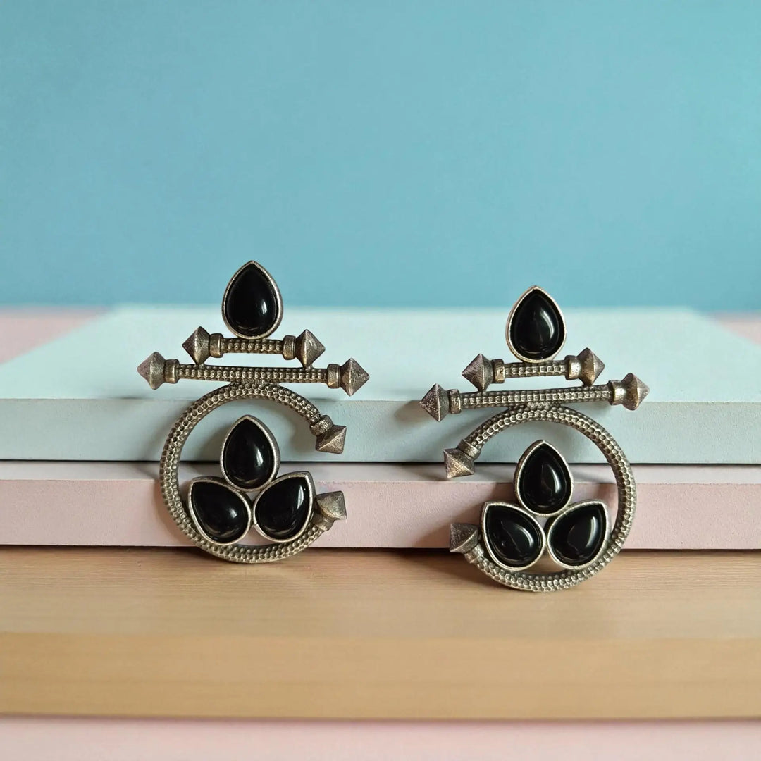 Elegant Neha Silver-Plated Earrings