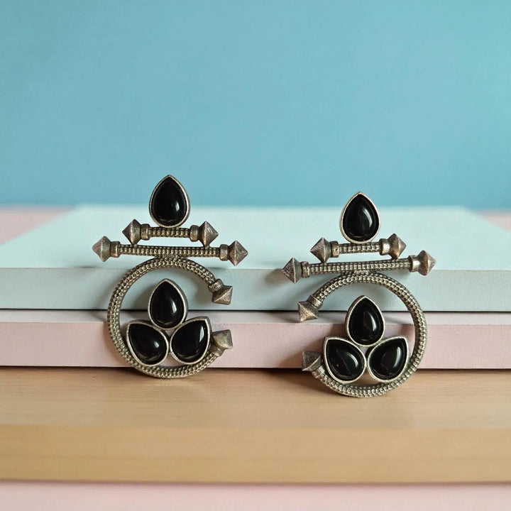 Elegant Neha Silver-Plated Earrings