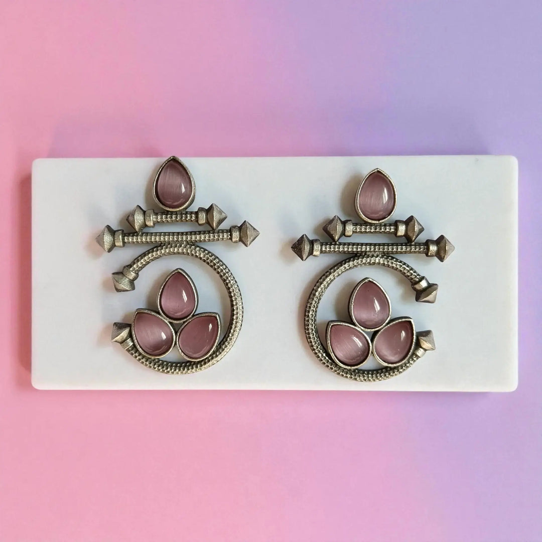 Elegant Neha Silver-Plated Earrings