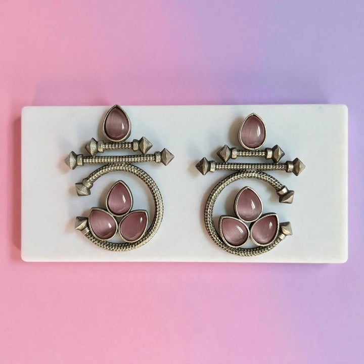 Elegant Neha Silver-Plated Earrings