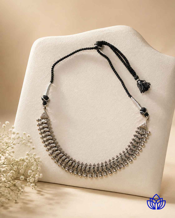 Kusum Silver Plated Sleek Necklace