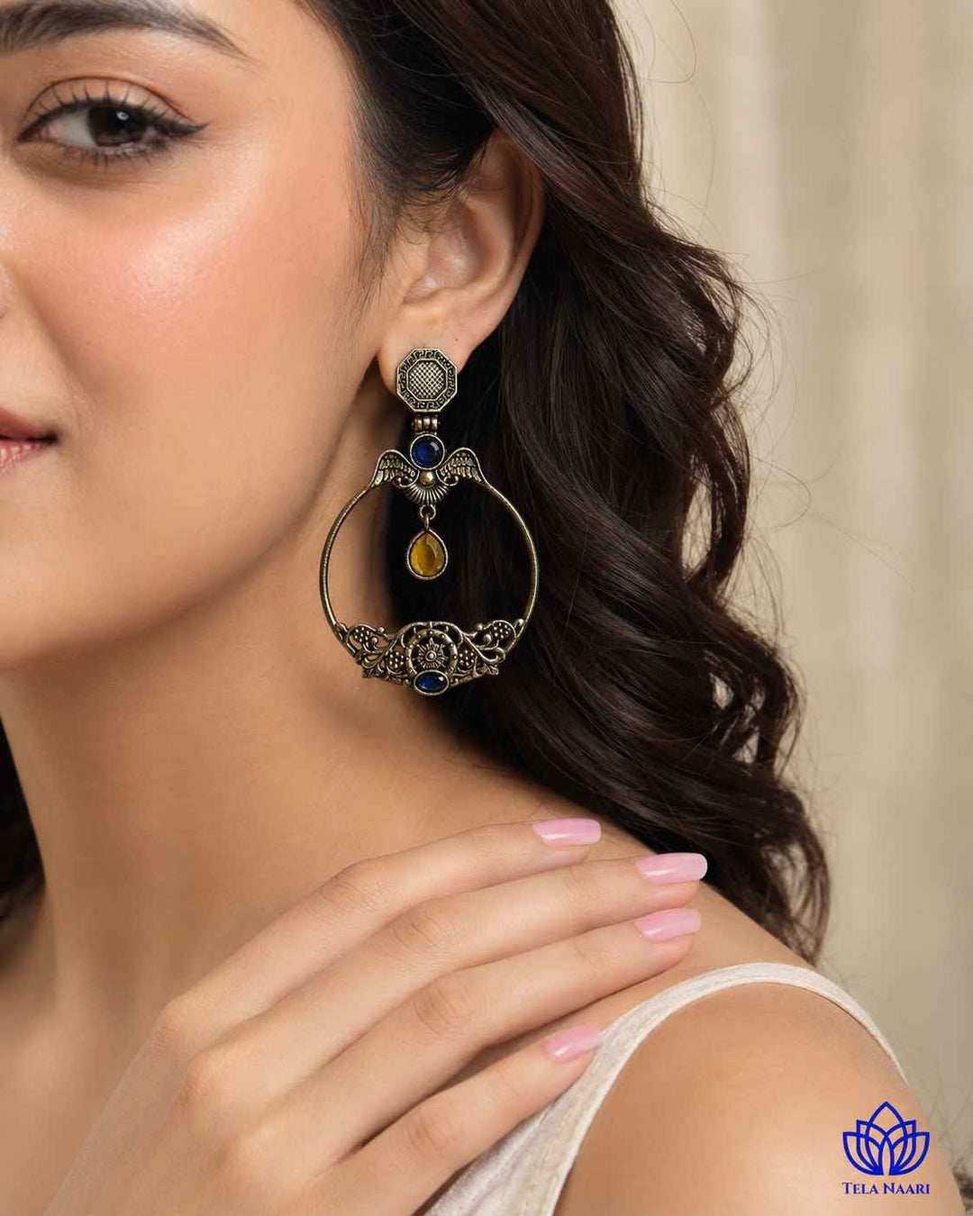 Inaki Silver Plated Yellow Earrings