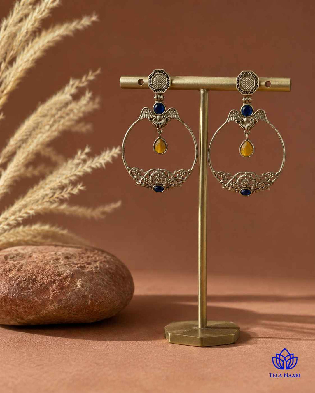 Inaki Silver Plated Yellow Earrings