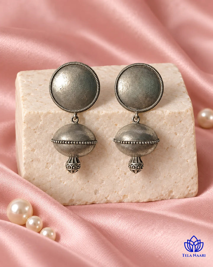 Silver Oxidised Earrings for Women | Ethnic Festive Jewellery | TelaNaari