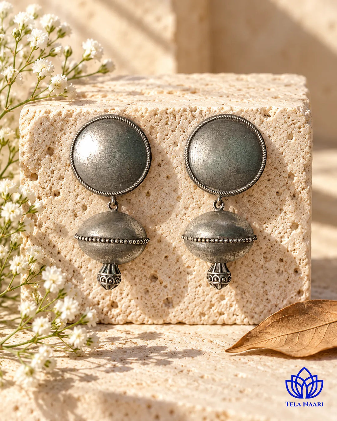 Silver Oxidised Earrings for Women | Ethnic Festive Jewellery | TelaNaari