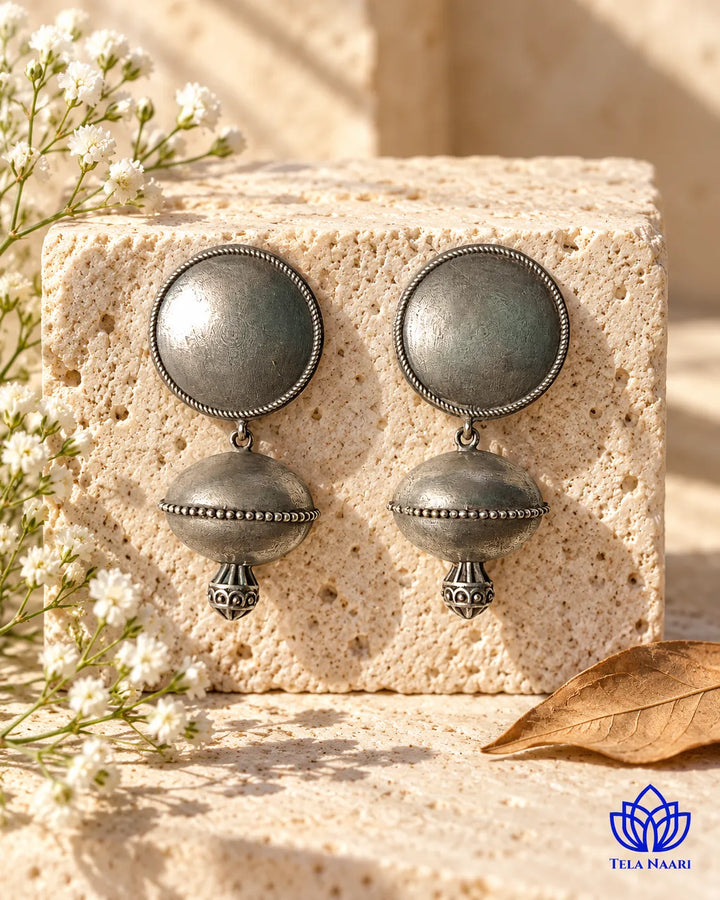 Silver Oxidised Earrings for Women | Ethnic Festive Jewellery | TelaNaari
