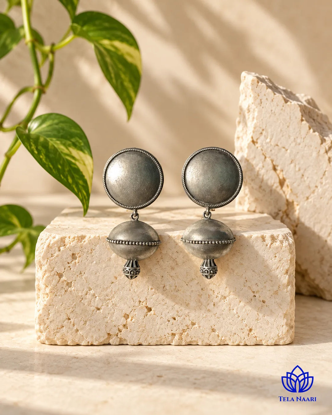 Silver Oxidised Earrings for Women | Ethnic Festive Jewellery | TelaNaari
