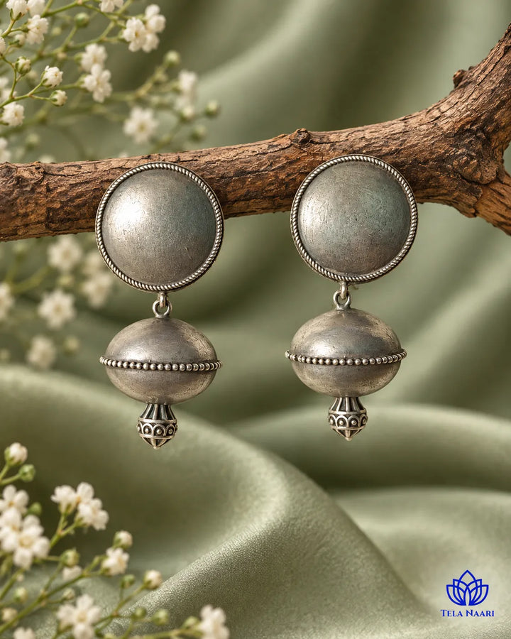 Silver Oxidised Earrings for Women | Ethnic Festive Jewellery | TelaNaari