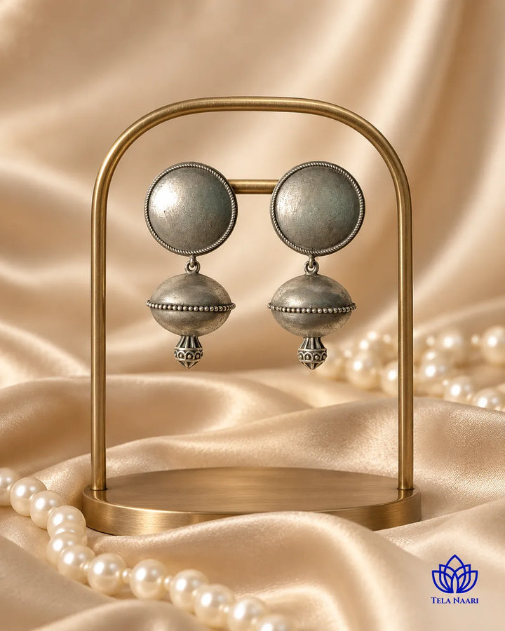 Silver Oxidised Earrings for Women | Ethnic Festive Jewellery | TelaNaari