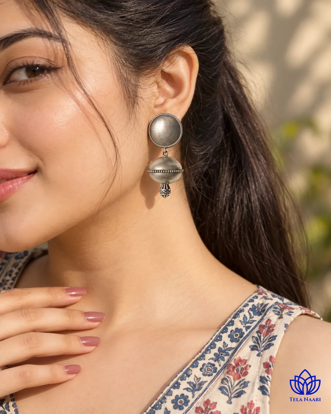 Silver Oxidised Earrings for Women | Ethnic Festive Jewellery | TelaNaari