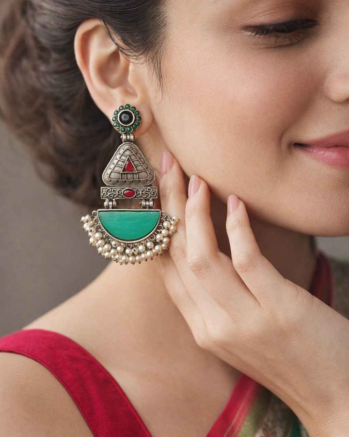 Aasha Silver-Plated Pearl Earrings