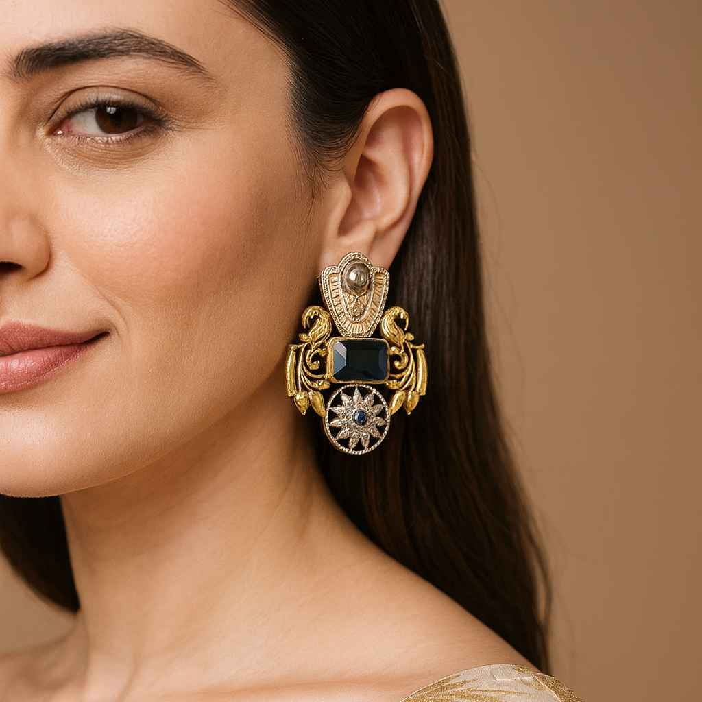 Nilofer Dual Tone Earrings