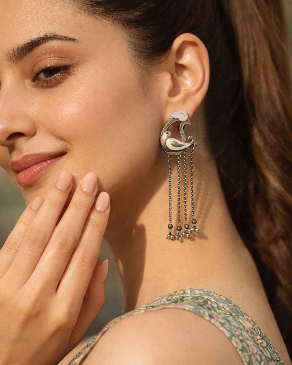 Timeless Jenefer Silver-Plated Chain Earrings