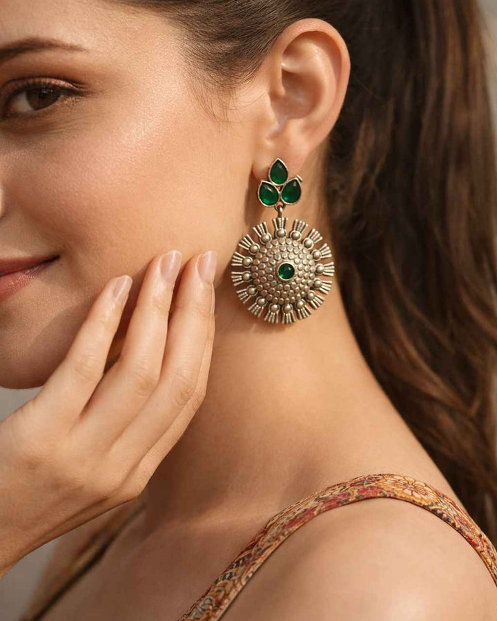 Elegant Indu Silver Plated Earrings