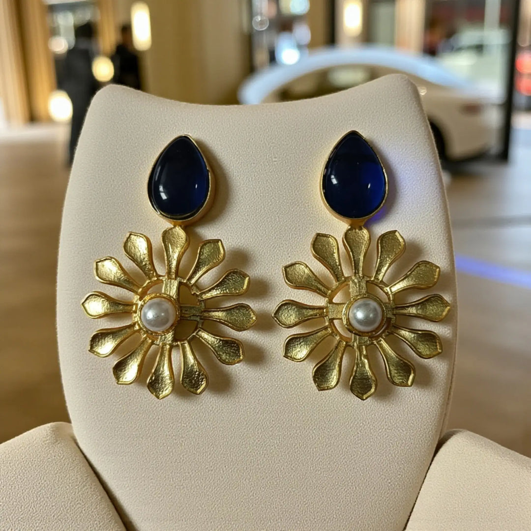 GOLD PLATED EARRINGS Manju