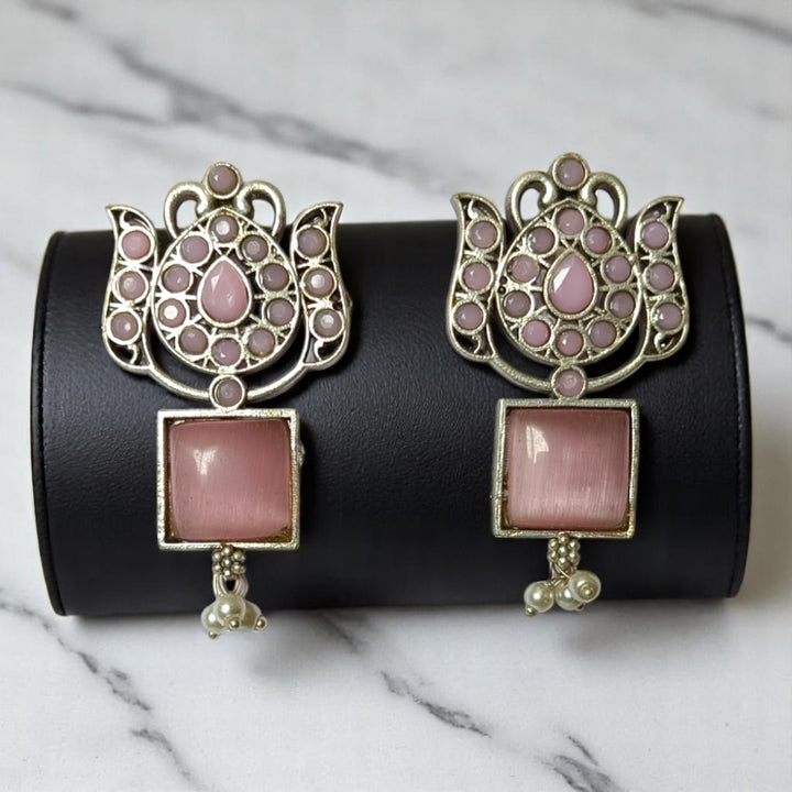 SILVER LOOK ALIKE EARRINGS AZALEA - TelaNaari