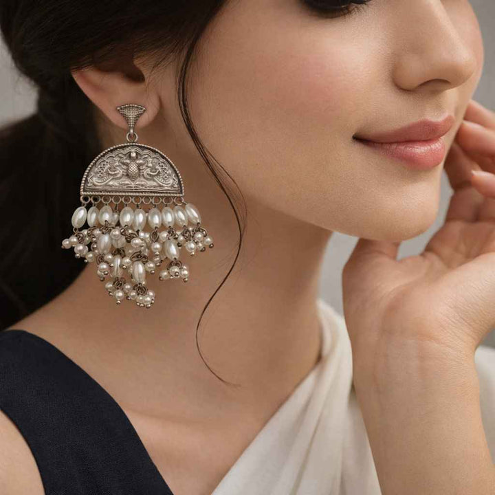 Nursat Silver-Plated Earrings