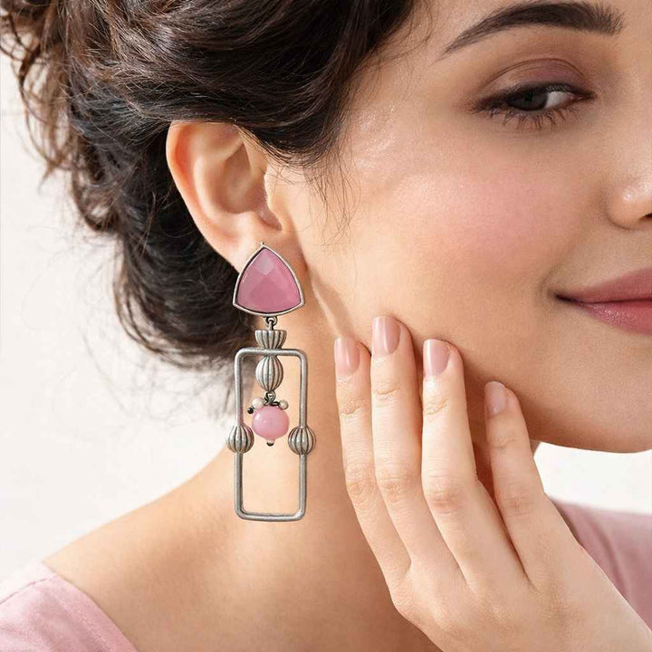 ACONITE SILVER OXIDISED Dangler EARRINGS