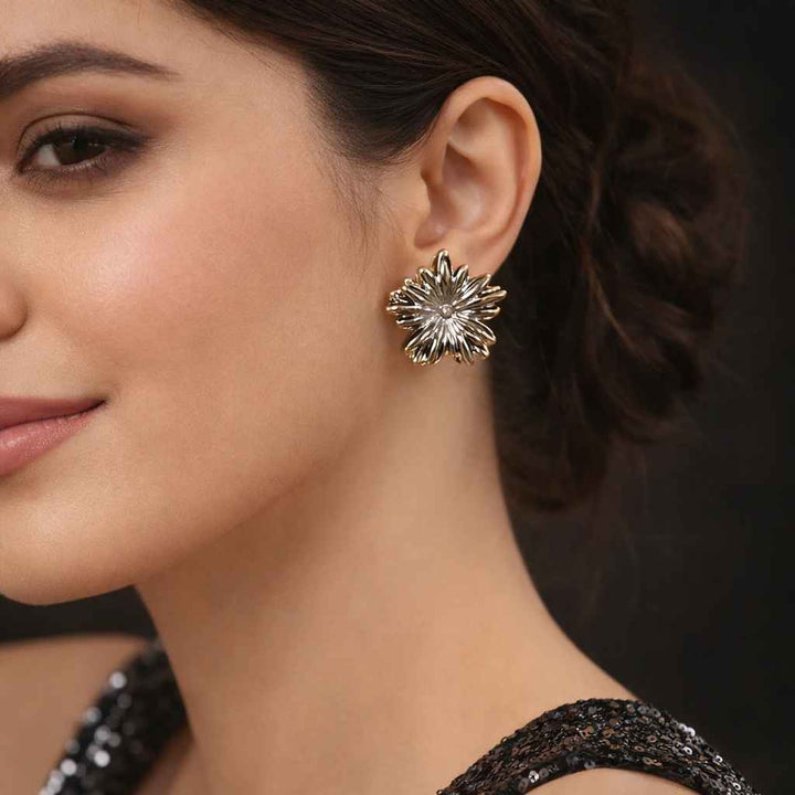 Tarnish-Free Bizai Flower Earrings