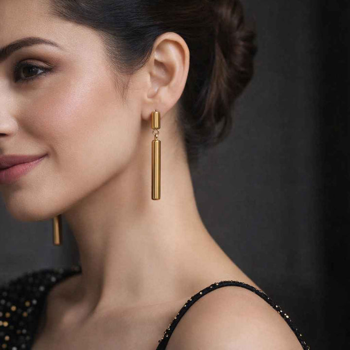 Tarnish-Free Sleek Drop Earrings